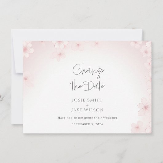 Cherry Blossom  De datumkaart wijzigen Save The Date (Voorkant)