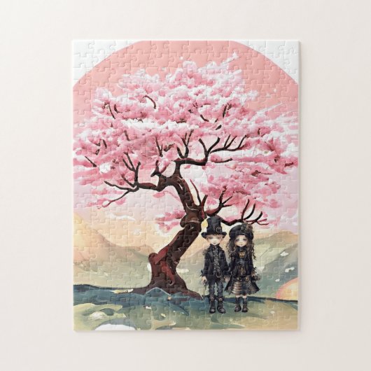 Cherry Blossom decoratieve puzzel Legpuzzel (Verticaal)