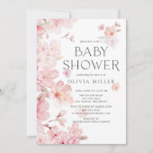 Cherry Blossom Delight Bébé Douche Invitations (Devant)