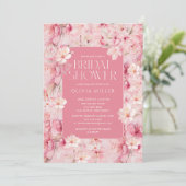 Cherry Blossom Delight Bridal Shower Uitnodigingen (Staand voorkant)