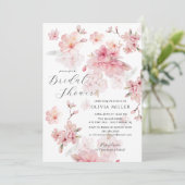 Cherry Blossom Delight Bridal Shower Uitnodigingen (Staand voorkant)