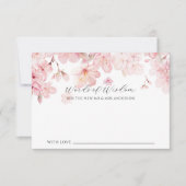 Cherry Blossom Delight Bruid Woorden van Wijsheid Kaart (Voorkant)
