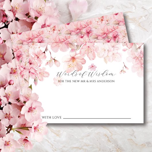 Cherry Blossom Delight Bruid Woorden van Wijsheid Kaart