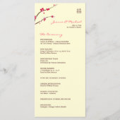 Cherry Blossom Double Bonheur Programme de mariage (Devant)