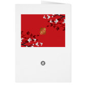 Cherry Blossom Double Happiness Chinese bruiloft (Achterkant)