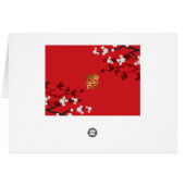 Cherry Blossom Double Happiness Chinese bruiloft (Achterkant Horizontaal)