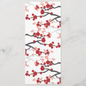 Cherry Blossom Double Happiness Chinese bruiloft Menu (Achterkant)