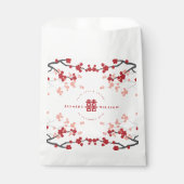 Cherry Blossom & Double Happiness Chinese Wedding Bedankzakje (Voorkant)