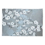 Cherry Blossom | Dusty Blue Floral Kussensloop (Achterkant)