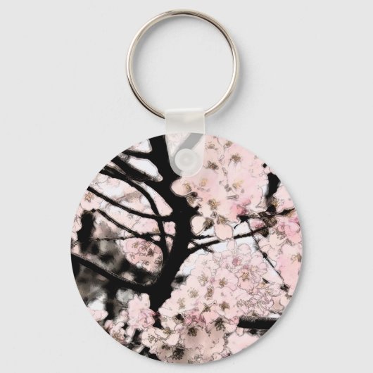 Cherry Blossom Edited Sleutelhanger (Voorkant)
