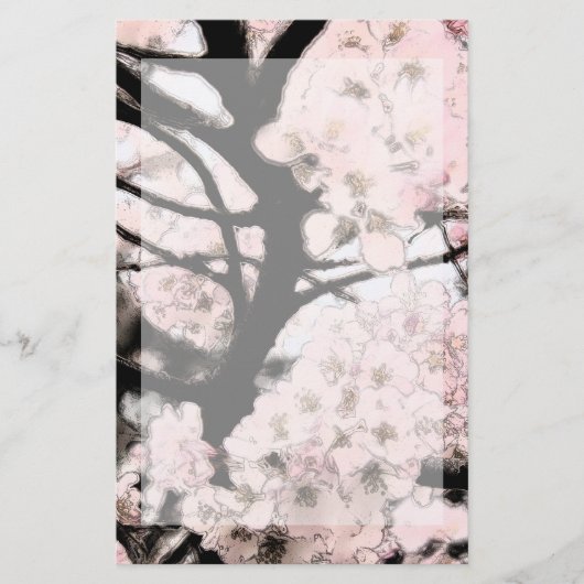 Cherry Blossom Edited Stationery Briefpapier (Voorkant)