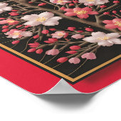Cherry Blossom Elegance: een bloemensymfonie Poster (Hoek)