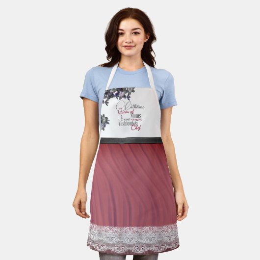 Cherry Blossom Elegance Moeder Schort (Gedragen)