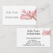 Cherry Blossom Elegant Floral Spring Visitekaartje (Voorkant / Achterkant)