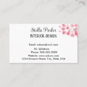 Cherry Blossom Elegant Floral Spring Visitekaartje (Achterkant)