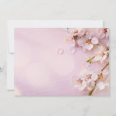 Cherry Blossom Élégant Invitations Fêtes des marié (Dos)