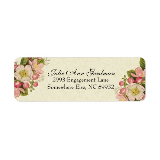 Cherry Blossom Elegant Lace Etiket (Voorkant)