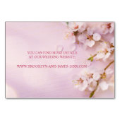 Cherry Blossom Élégant Mariage Cartes d'hébergemen (Dos)
