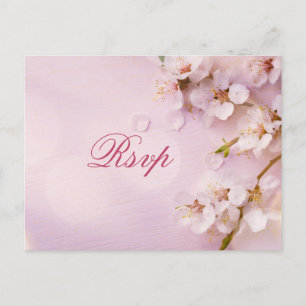Cherry Blossom Elegant Wedding RSVP Briefkaarten
