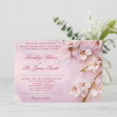 Cherry Blossom Élégante invitation de mariage (Debout devant)