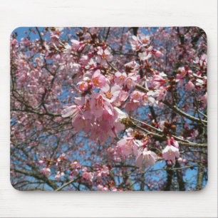 Cherry Blossom en Bee Pink Spring Flowers Muismat