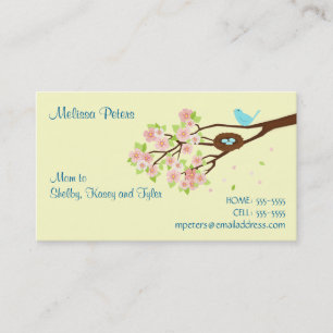 Cherry Blossom en Bird Ma Profile Card Contactkaartje