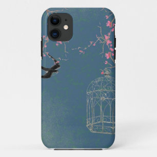 Cherry blossom en birdcage iPhone 11 hoesje
