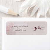 Cherry Blossom en Bloemen Zwaluwen Adreslabel Etiket (Insitu)