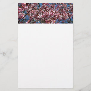 Cherry Blossom en Blue Sky Spring Floral Briefpapier