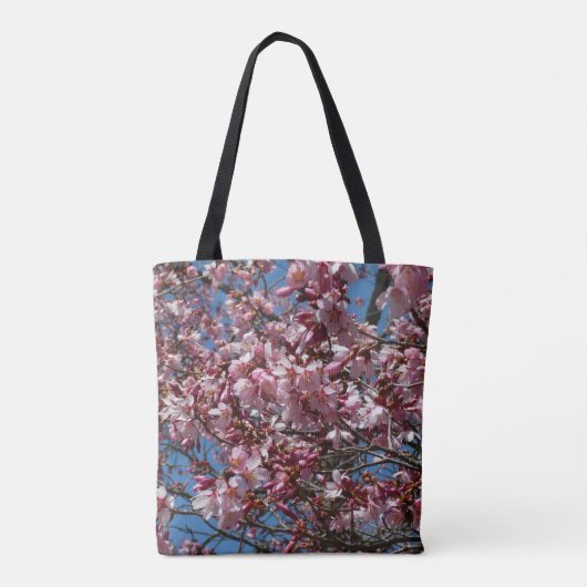 Cherry Blossom en Blue Sky Spring Floral Draagtas (Achterkant)