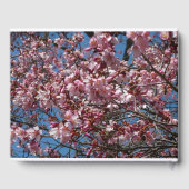 Cherry Blossom en Blue Sky Spring Floral Gastenboek (Achterkant)