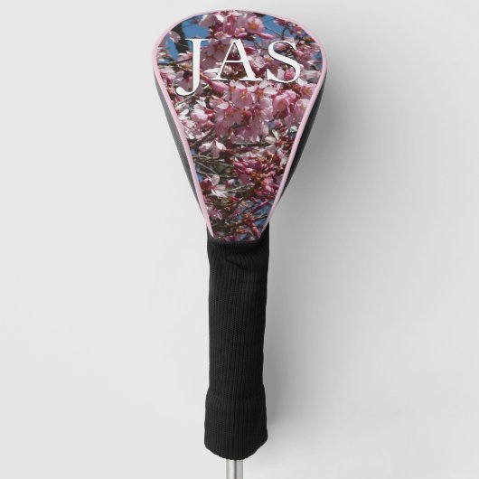 Cherry Blossom en Blue Sky Spring Floral Golfheadcover (Voorkant)