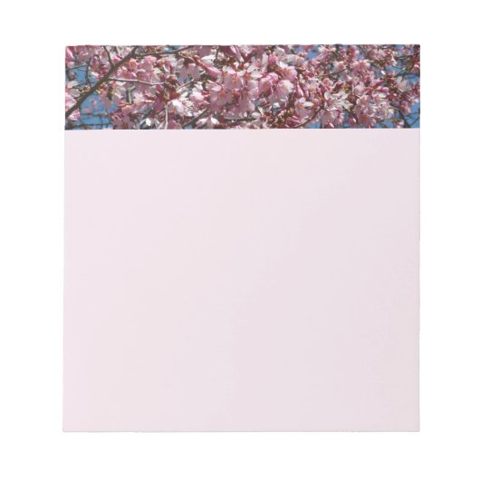Cherry Blossom en Blue Sky Spring Floral Notitieblok (Voorkant)