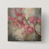Cherry Blossom en Branch Vierkante Button 5,1 Cm (Voorkant)