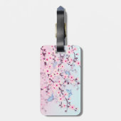 Cherry Blossom en Butterflies Bagagelabel (Achterkant verticaal)