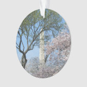 Cherry Blossom en het Washington Monument in DC Ornament (voorkant)