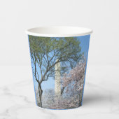 Cherry Blossom en het Washington Monument in DC Papieren Bekers (Voorkant)