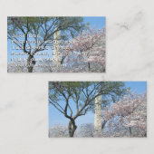 Cherry Blossom en het Washington Monument in DC Visitekaartje (Voorkant / Achterkant)