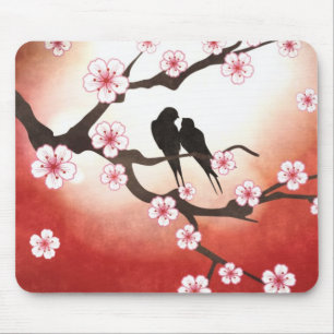 Cherry Blossom en Tortelduifjes Muismat