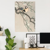  Cherry Blossom en vogelschilderingen Poster (Thuiskantoor)