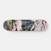 Cherry Blossom en Waterfall | Monogram Skateboard (Horizontaal)