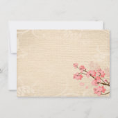 Cherry Blossom Engagement Party Invitation Kaart (Achterkant)