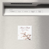 Cherry Blossom Enregistrer la date Mariage Magnets (In Situ (Lave-vaisselle))