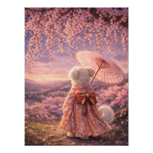 Cherry Blossom Evening – Quiet Japan Perfect Poster (Voorkant)