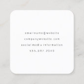 Cherry Blossom | Event Planner Vierkante Visitekaartje (Achterkant)