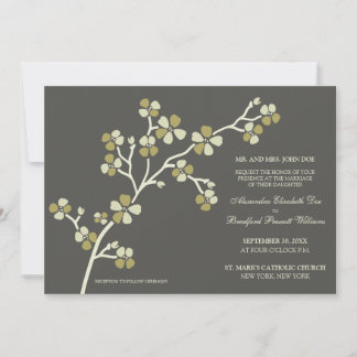 Cherry Blossom Faire-part de mariage moderne : oli