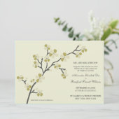 Cherry Blossom Faire-part de mariage moderne :oliv (Debout devant)