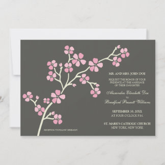 Cherry Blossom Faire-part de mariage moderne :: ro