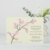 Cherry Blossom Faire-part de mariage moderne :rose (Debout devant)
