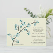 Cherry Blossom Faire-part de mariage moderne : tur (Debout devant)